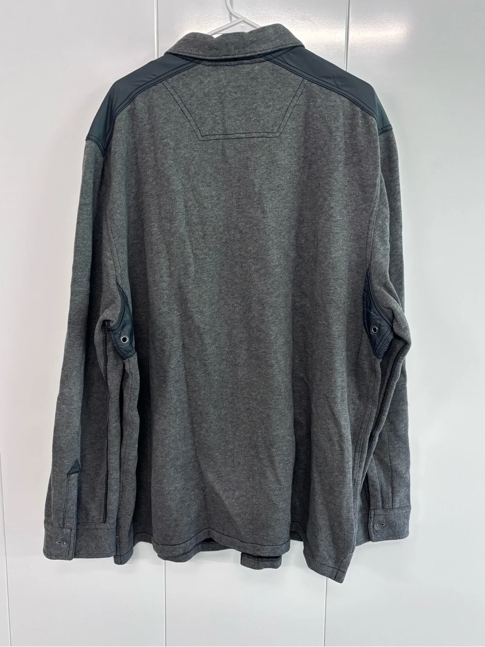 Tommy Bahama Relax Men's Gray Long Sleeve Button Down Shirt Size XXL Cotton Blnd